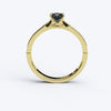 varitsa-jewellers - Solitaire Gold Engagement with 0.5ct Princess Cut Black Onyx- 01SG07O